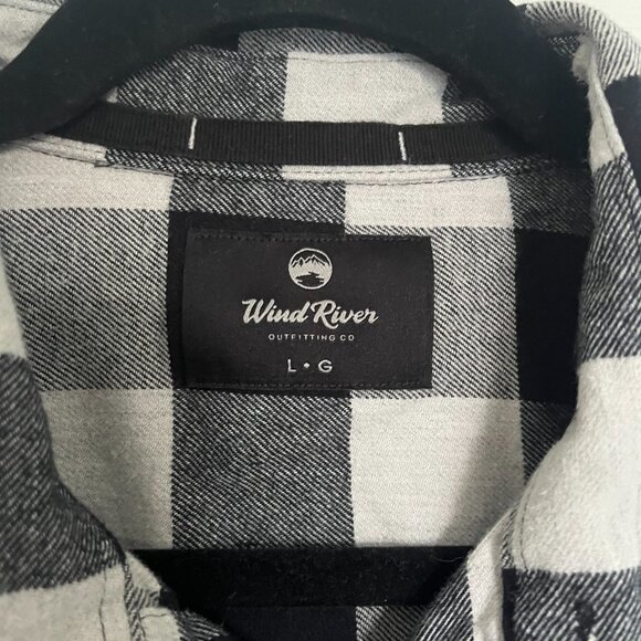 Wind River Black and White Plaid Flannel Shirt - Picture 5 of 11